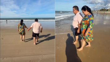 Vídeo: Filha leva os pais de Goiás para ver o mar pela primeira vez no Ceará e viraliza