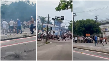 Torcedores entram em confronto em diversos bairros antes de partida entre Ceará x Fortaleza; vídeo