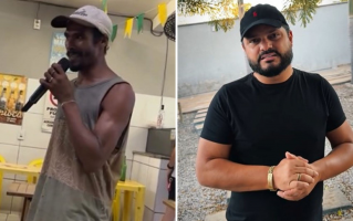 Empresário goiano encontra cantor em situação de rua que fez sucesso cantando em bar e promete ajudar com carreira musical