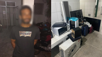 Polícia prende homem com itens roubados de residência em Fortaleza