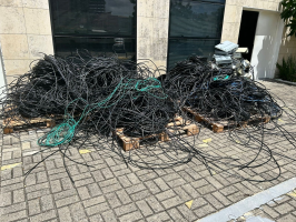 Operação prende 8 suspeitos e apreende mais de meia tonelada de cabos furtados em Fortaleza