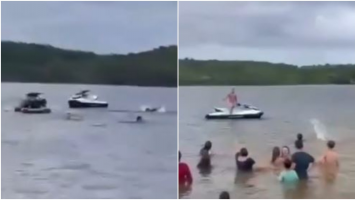 Jovem desaparece em açude no Ceará após cair durante manobra com moto aquática; vídeo 