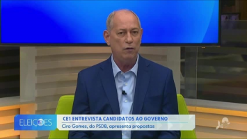 Ciro Gomes é entrevistado no CE1; assista 