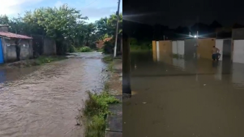 Comunidade no Ceará sofre com alagamentos após temporal na madrugada