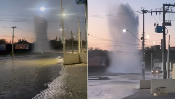Rompimento de adutora provoca vazamento e causa falta de água em Fortaleza e Maracanaú